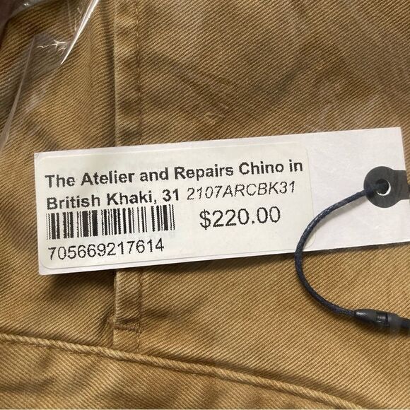 Taylor Stitch Atelier & Repairs Chinos In British Khaki Tan Patchwork Variety - Picture 8 of 12